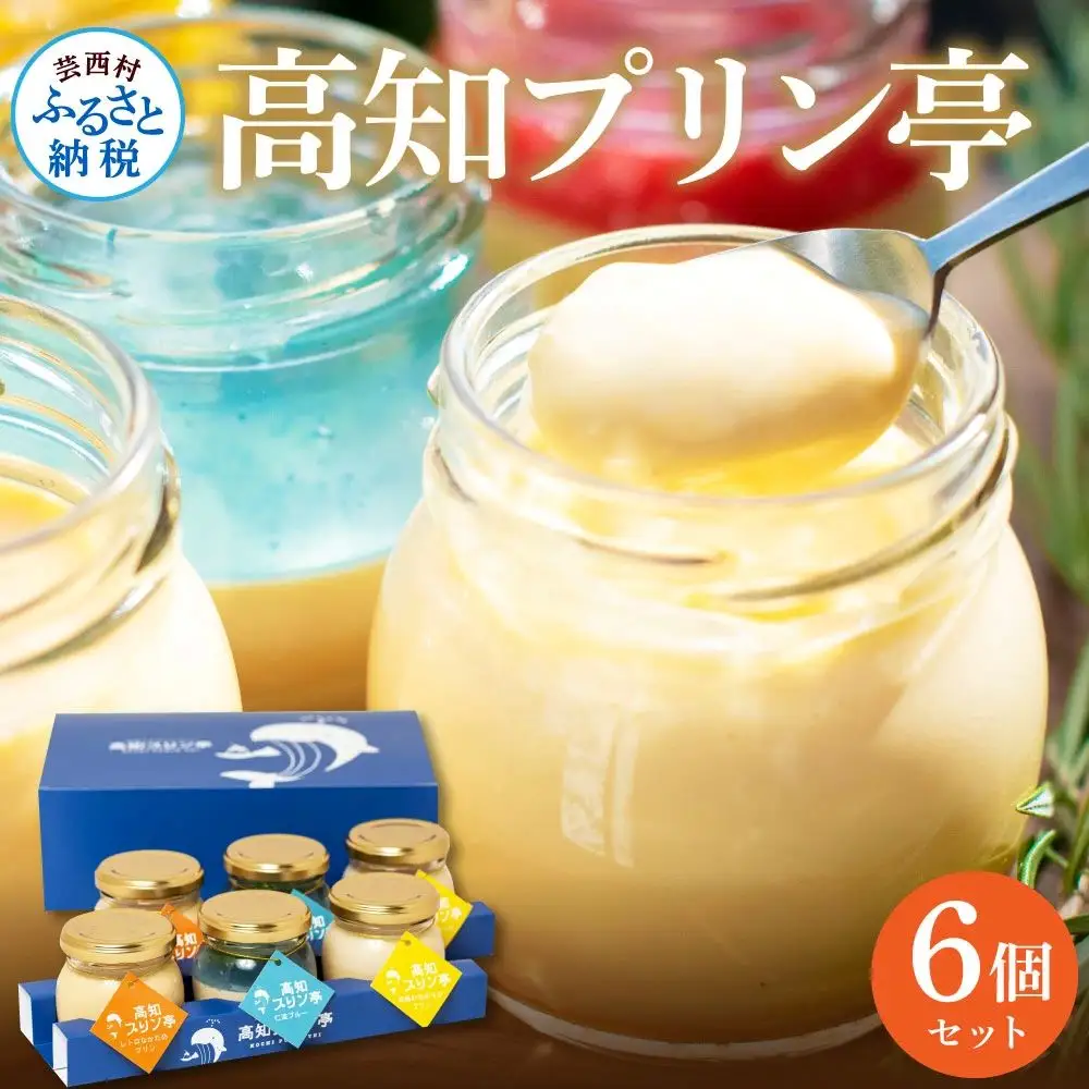 高知プリン亭 定番商品の詰め合わせセット 3種 6個入り 