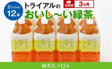 【定期便3カ月】 お茶 ペットボトル おいし～い緑茶 2L×12本 お茶