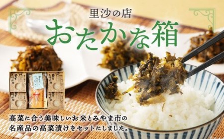 A105 おたかな箱 お米 1.2kg  高菜 3種 コースター 1枚