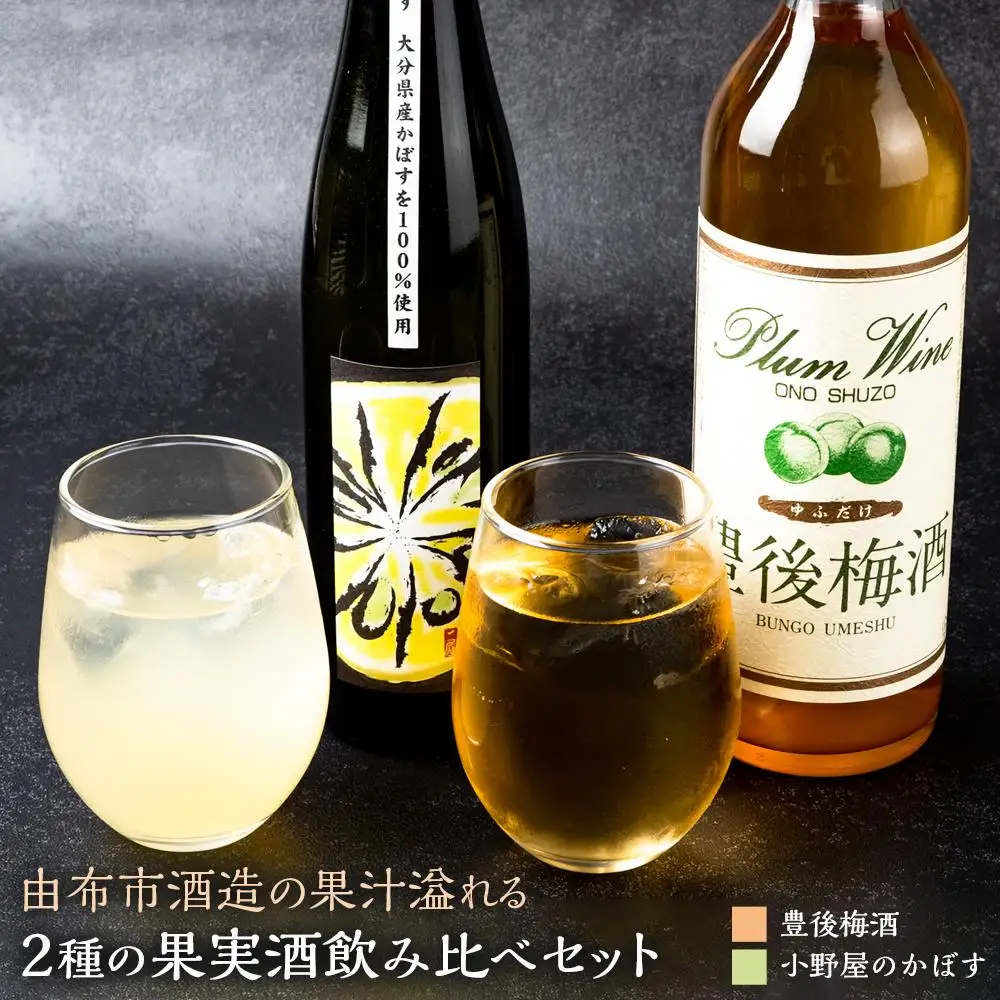【小野酒造】果実酒 2種 計2本 飲み比べセット（小野屋のかぼす500ml・豊後梅酒720ml） | 果実酒