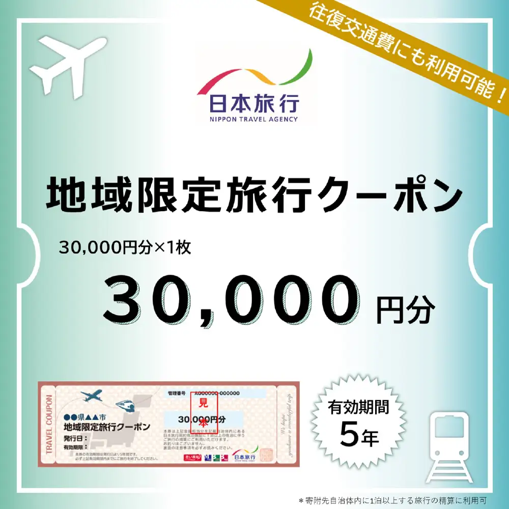 山梨県身延町 日本旅行 地域限定旅行クーポン 30,000円分 旅行 観光 ホテル 旅館 宿泊 クーポン 地域限定 山梨県 身延町