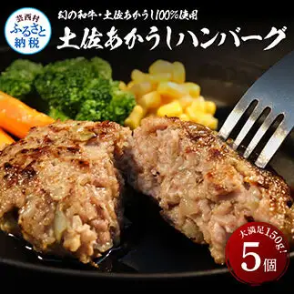 “土佐あかうし100％”土佐あかうしハンバーグ150g×5コ