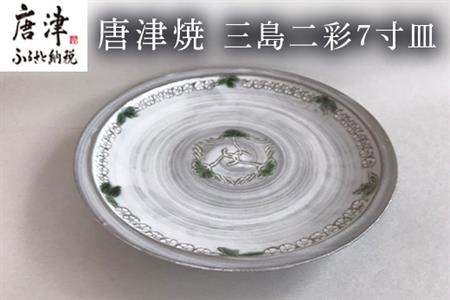 唐津焼 三島二彩7寸皿 食器 平皿 うつわ 器 おしゃれ ギフト