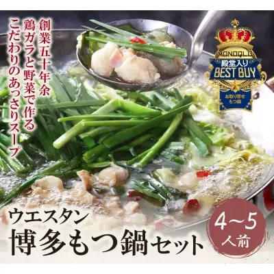 Z66-02 寄附額改定↓↓ もつ鍋 (しょうゆ) セット(4～5人前)  もつ鍋