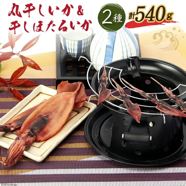 自慢の味2種詰合 能登の丸干しいか&干しほたるいか [西海水産 石川県 志賀町 AB4130]
