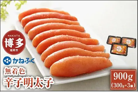辛子明太子 無着色 300g×3パック セット かねふく 小分け 博多明太子 魚卵 魚介 魚介類 おつまみ つまみ 酒の肴 ごはんのお供 ご飯のお供 おかず ご当地グルメ お取り寄せ 冷凍 冷凍食品 博多 福岡 福岡県 福岡市