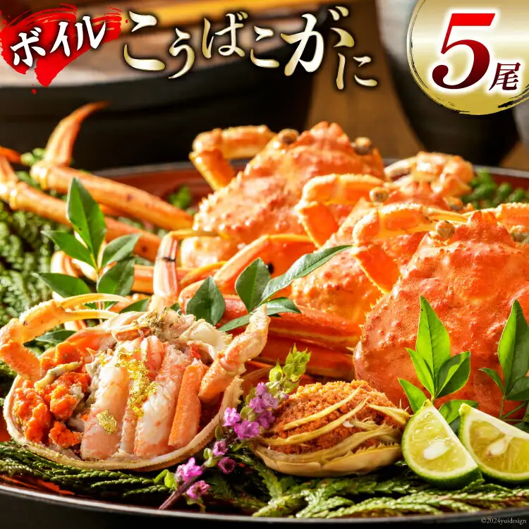 【期間限定発送】【能登半島 漁協直送！】ボイル済 香箱ガニ 5尾[JF西海 石川県 志賀町 AM4227]