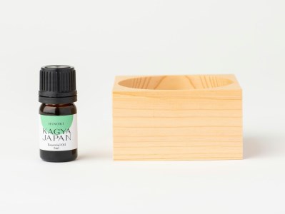 20-11 KAGYA JAPAN エッセンシャルオイル5ml【HINOKI】＆KAGYAオリジナル ヒノキのディフューザー