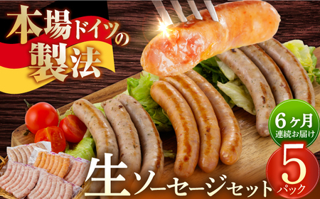 ソーセージ 【35本×6回定期便】生ソーセージ詰め合せ7本入り×5袋 ※無塩せき（亜硝酸ナトリウム不使用）[EAM042]  国産ソーセージ ソーセージウインナー 冷凍 詰合せ 定期便