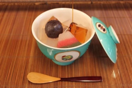 0010-18-18 華月 特選黒みつ寒天 3個