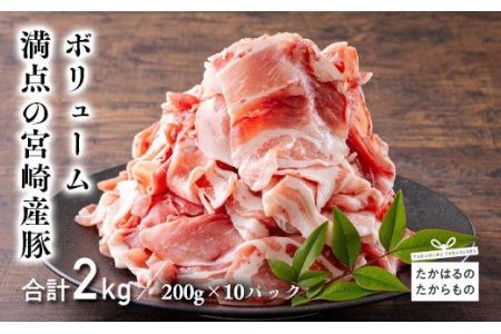 宮崎県産豚肉の切り落とし(2kg)　TF0553-P00020