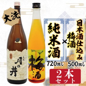 日本酒 純米酒 日本酒 仕込み 梅酒 2本 セット 月の井 大洗 地酒_AW056