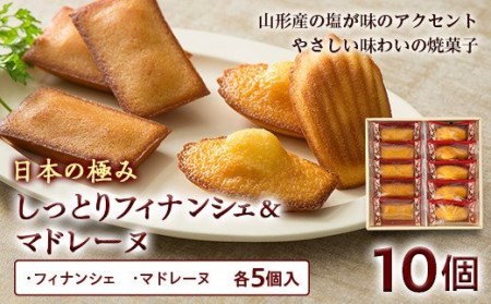 日本の極み しっとりフィナンシェ＆マドレーヌ 10個 F2Y-5307
