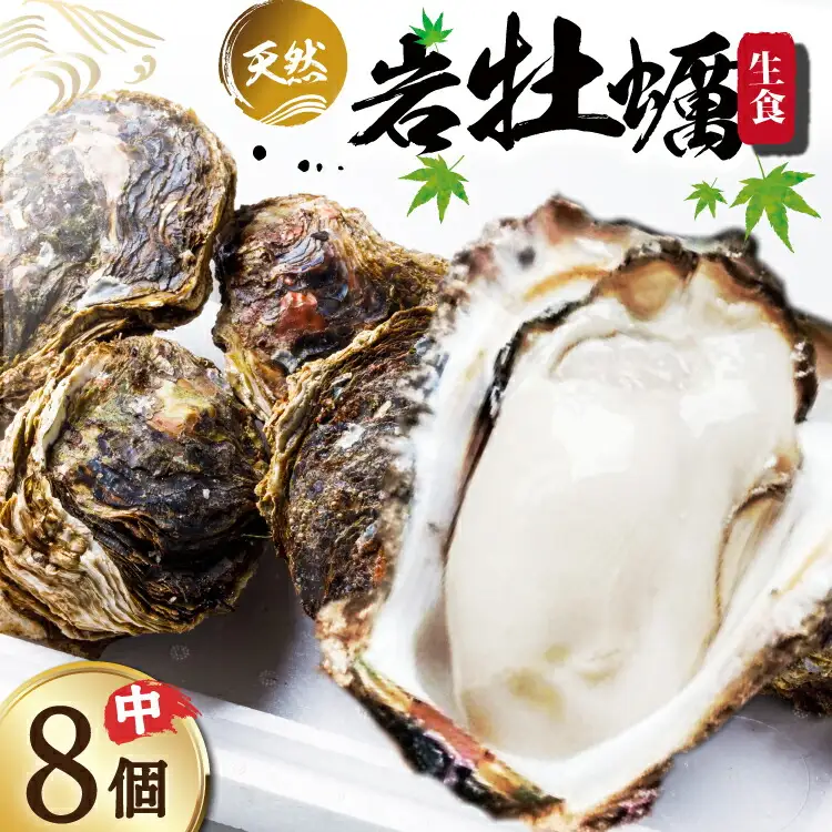 【期間限定発送】 ヨコタ礁 天然 岩牡蠣 生食用 中 8個 [望海 石川県 志賀町 BX4016]