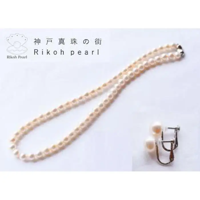 淡水本真珠ネックレス＆イヤリングセット ネックレス