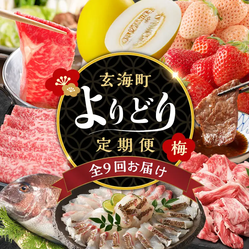 【9回定期便】玄海町よりどり定期便（梅）／ フルーツ 真鯛 佐賀牛 定期便【Z012】