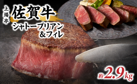 佐賀牛シャトーブリアン＆フィレ 約2.9kg｜シャトーブリアン【E029】