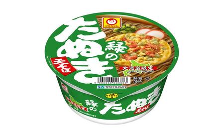 マルちゃん「緑のたぬき天そば 北海道」12食入り 1ケース