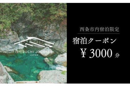 ～ISHIZUCHI JOURNEY～西条市内宿泊クーポン（3,000円分）｜ 宿泊券 選べるホテル