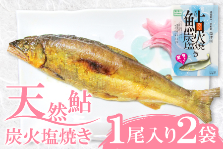 A-621 天然鮎の炭火塩焼きレトルト 1尾入り×2袋（高津川産）