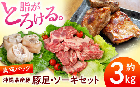 沖縄県産 豚肉 豚足・ソーキ (スペアリブ) 3kg  BCAJ014 