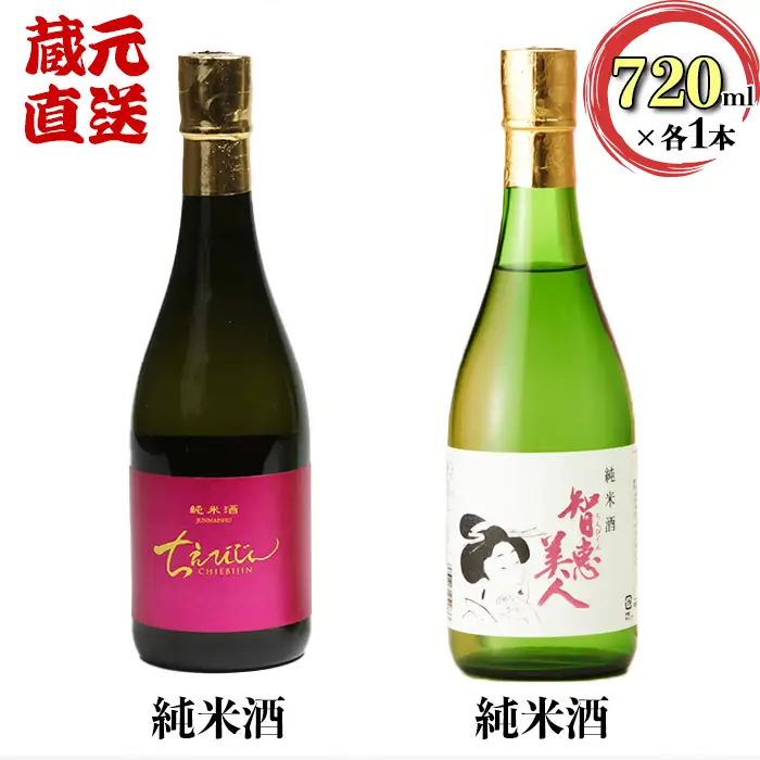 日本酒 ちえびじん 純米酒+智恵美人 純米酒 飲み比べ セット【中野酒造】 世界一 受賞 初心者 フルーティー 人気 ギフト 九州 大分県 地酒 美味しい おすすめ ランキング ＜110-017＞