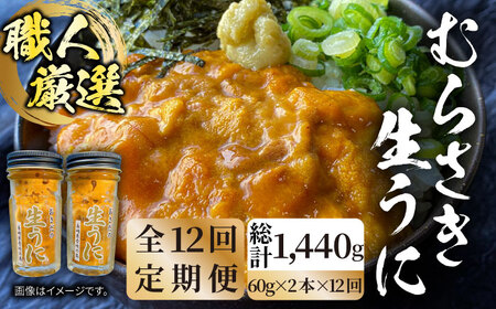 【全12回定期便】【厳選】 うに 60g×2 [JAO020] 生うに