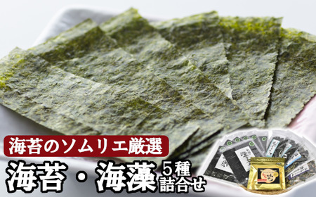 海苔 のソムリエ厳選の海苔海藻5種詰合せ【r6-5369993】 海苔 海苔 海苔