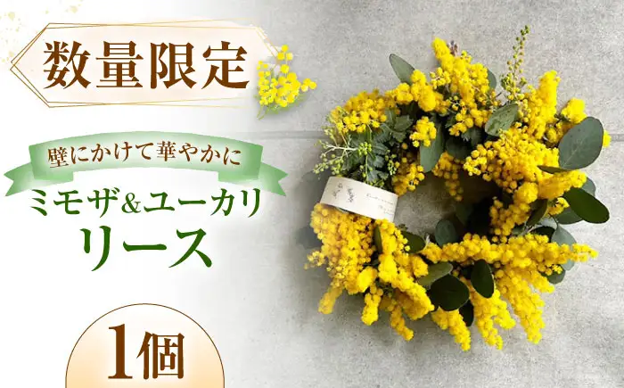雑貨 ミモザとユーカリのリース BLAW002