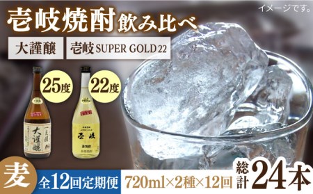 【全12回定期便】壱岐スーパーゴールド22度と合鴨農法米 大謹醸 [JDB242] 192000 192000円