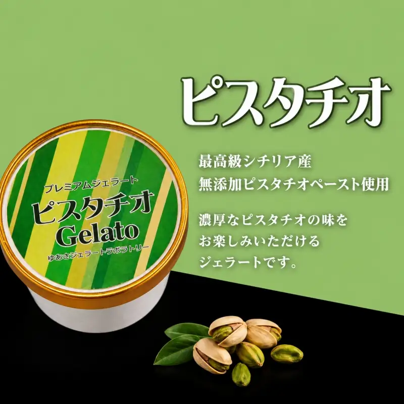 プレミアムジェラート／ピスタチオ 12個セット／ジェラート シャーベット アイスクリーム 100ml ／ゆあさジェラートラボラトリー 紀伊国屋文左衛門本舗 SenZanAn Premium Ice Cream【sutb700-11】