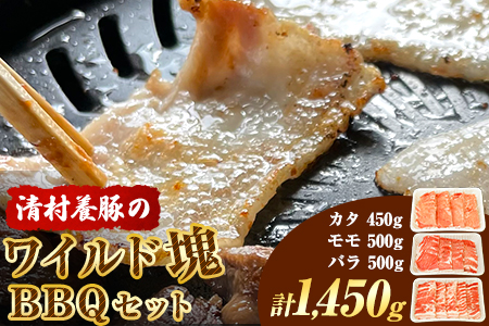 ワイルド塊BBQセット 計1450g 清村養豚 