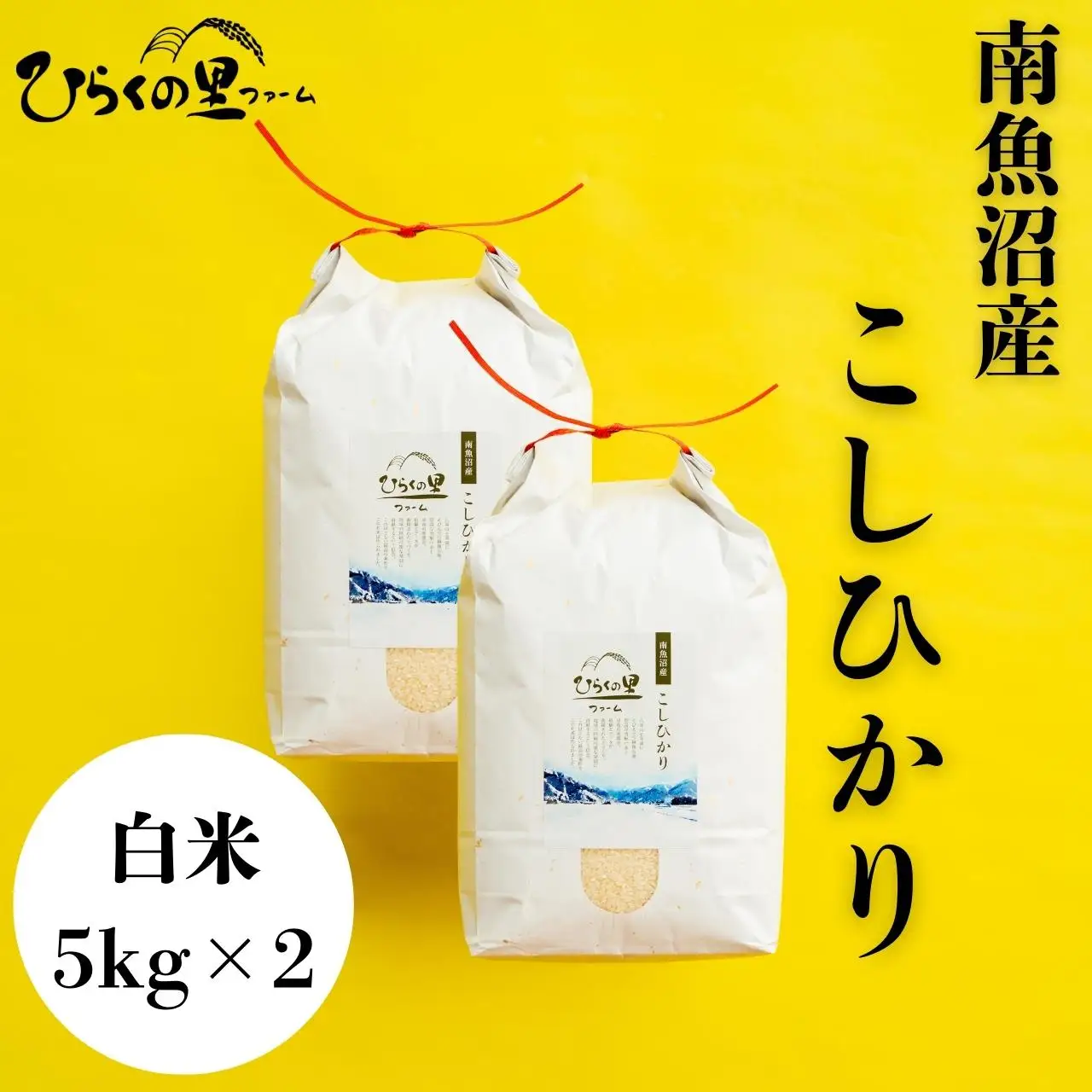 【R7年産】最高金賞 南魚沼産コシヒカリ 白米5kg×2 もっちり甘い！ ひらくの里ファーム【銘柄米 ブランド米 精米 こしひかり コシヒカリ 魚沼産 新潟米 産地直送 お米 米 こめ コメ ご飯 御飯 ごはん】