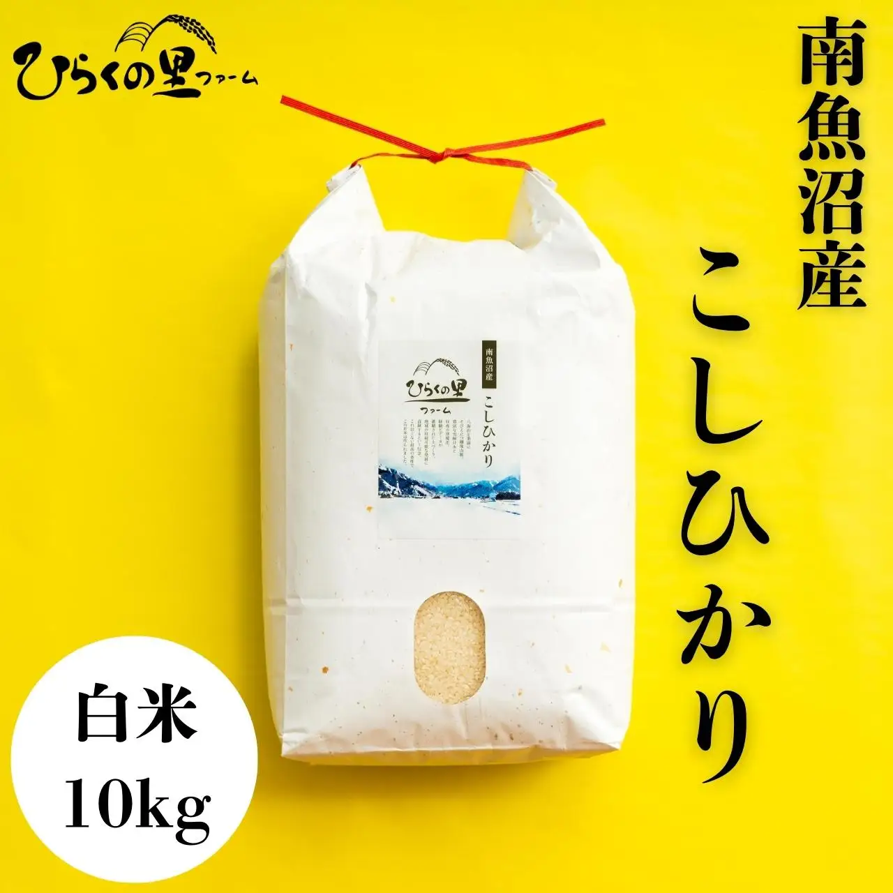 【R7年産】最高金賞 南魚沼産コシヒカリ 白米10kg もっちり甘い！ ひらくの里ファーム【銘柄米 ブランド米 精米 こしひかり コシヒカリ 魚沼産 新潟米 産地直送 お米 米 こめ コメ ご飯 御飯 ごはん】