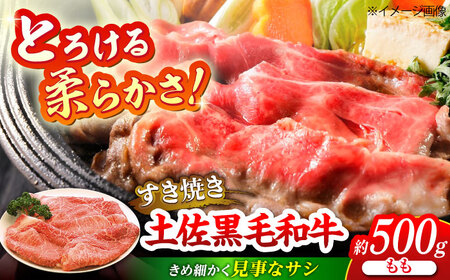 土佐黒毛和牛　もも　すき焼き用　約500g / とろけるやわらかさ 和牛 高知県産 国産和牛 牛肉 黒毛和種  【（有）蔵多堂】 [ATAE007]