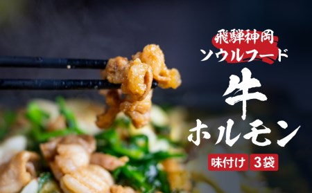 飛騨神岡とんちゃん牛ホルモン 220g×3 計660g 国産 牛 ホルモン 焼肉 キャンプ バーベキュー BBQ 焼肉 ホルモン鍋 もつ鍋 ホルモンうどん[Q1397]