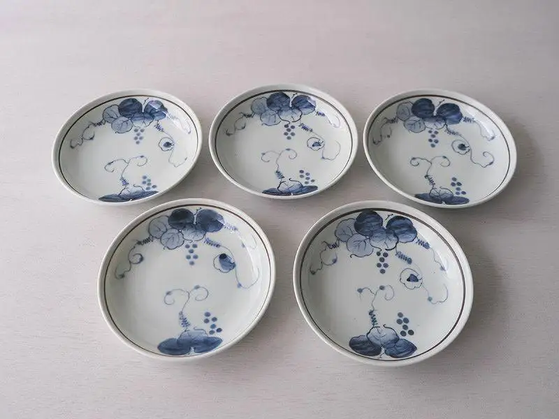 【AB768】【波佐見焼】φ１５cmのお皿５枚組　平成ぶどう 【西海陶器】 ５　69426