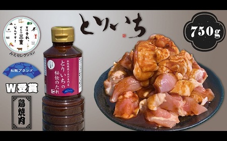 とりいち秘伝のたれと鶏焼き肉 750g セット( 肉 鶏 鶏肉 若鶏 モモ ムネ モモ肉 むね肉 タレ みそだれ 鶏焼き肉 松阪 名物 松阪鶏焼き肉 行列ができる名店 とりいち 人気 おすすめ 三重県 松阪市 )【1-222】