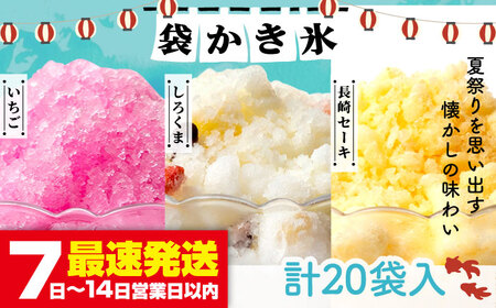 袋かき氷 長崎セーキ しろくま いちご 詰合せ 《壱岐市》【オランダフーズ株式会社】 かき氷 セット [JEX003] 14000 14000円