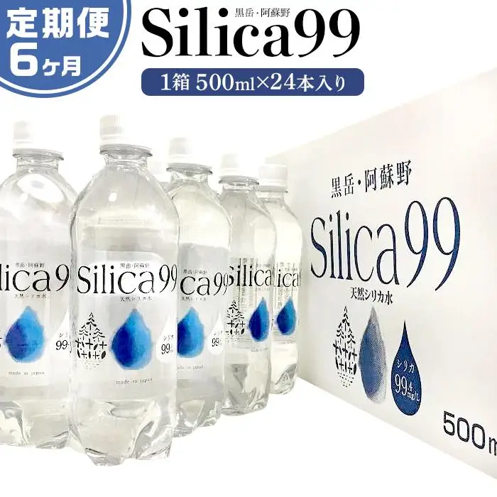＜６ヶ月連続お届け 定期便＞天然炭酸水Silica99　500ml×24本