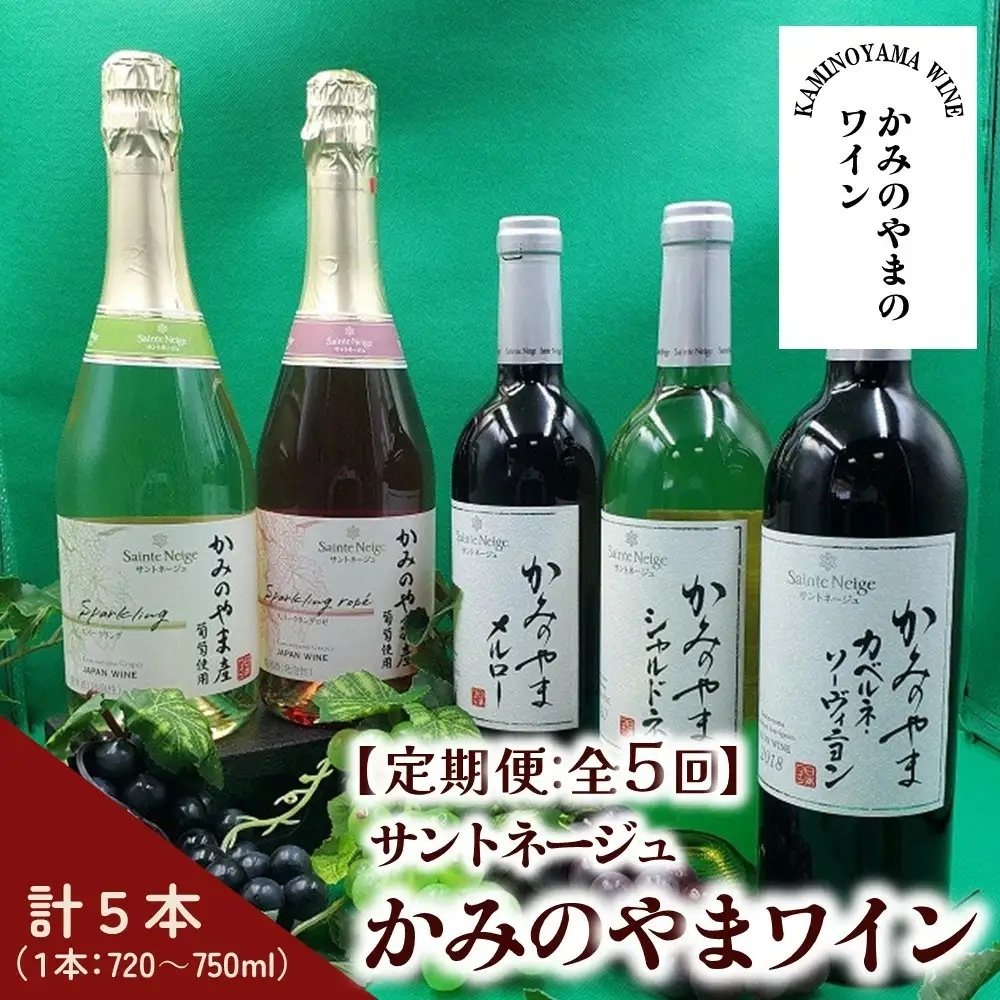 【定期便：全５回】サントネージュかみのやまシリーズ　0141-2420