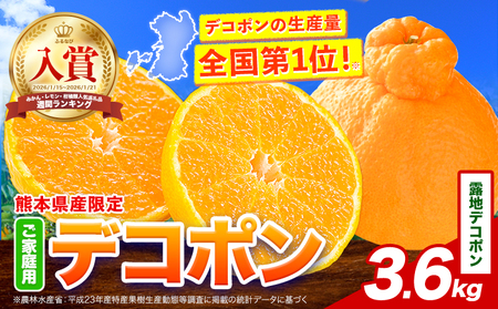 デコポン約3.6kg 露地 デコポン《4月下旬-5月末頃出荷》