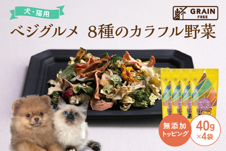 [プレイアーデン タネンバウム] 犬用 無添加トッピング ベジグルメ 8種のカラフル野菜 40g×4袋