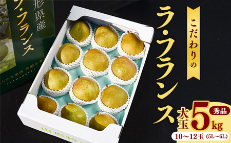 《先行予約》 令和8年産 洋梨 大玉 「ラ・フランス」5kg 秀品 《化粧箱入り》 5L - 6L  農家直送 山形県産【2026年11月頃から12月上旬頃発送予定】　024-B-HK004