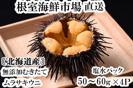 無添加むきたてムラサキウニ塩水パック50～60g×4P B-11068