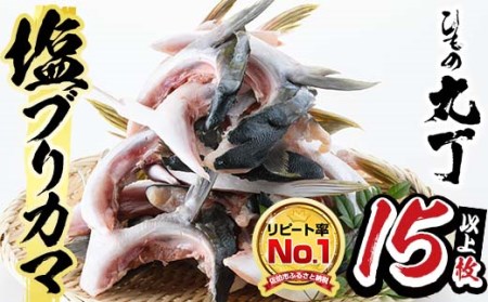 ひもの丸丁の塩ブリカマ（3～4枚入り）×５パック 大分県産 国産 ブリ ぶり 鰤 養殖ブリ 鰤かま 冷凍 大分県 佐伯市【DH148】【ネクサ】