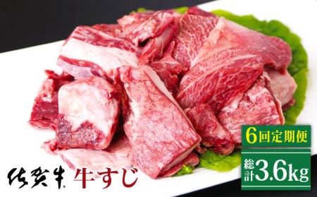 【全6回定期便】佐賀牛 A5 牛すじ（300g×2パック） HAD132 