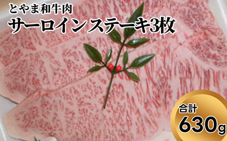とやま和牛肉 サーロイン ステーキ 合計630g 3枚 牛肉 和牛 肉 お肉 牛