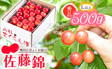 《先行予約》 令和8年産 山形の さくらんぼ  「 佐藤錦 」 500g 秀品 L以上 山形県産 2026年産【2026年6月上旬頃～6月下旬頃発送予定】 ※配送不可 沖縄・離島 021-A-JA043