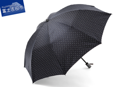 ネクタイ柄 紳士 折りたたみ傘 晴雨兼用傘 ネイビー×ダイヤブルー プレゼント